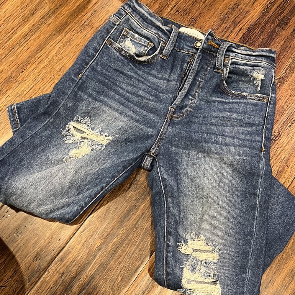 HIGH RISE OASIS JEANS SIZE 0 - Picture 2 of 2